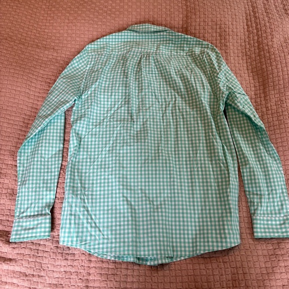 Vineyard Vines Green Gingham Whale Shirt Boy’s Size 16 - Picture 2 of 6